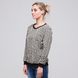 OLIVIA VANILLA LEOPARD SWEATER BLANK