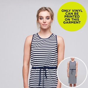 VERA DRESS NAVY STRIPE BLANK