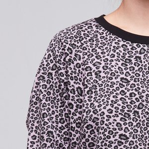 OLIVIA LILAC LEOPARD SWEATER BLANK