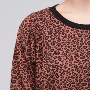 OLIVIA RUST LEOPARD SWEATER BLANK