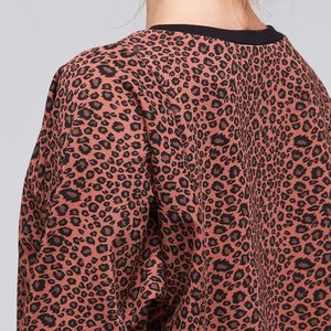 OLIVIA RUST LEOPARD SWEATER BLANK