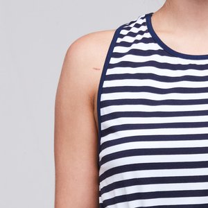 VERA DRESS NAVY STRIPE BLANK