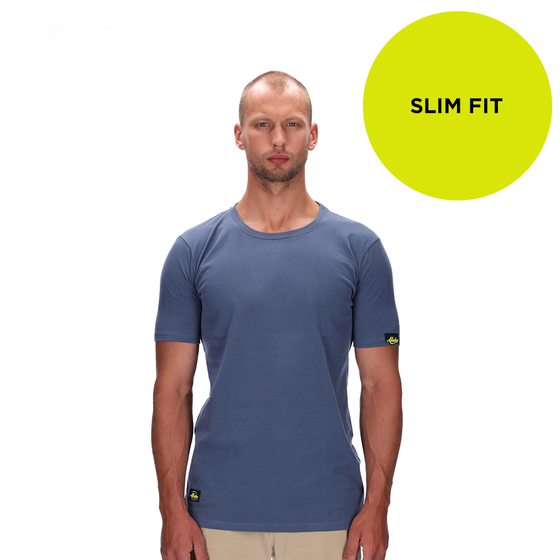 LEWIS SLIM DUSTY BLUE BLANK T-SHIRT