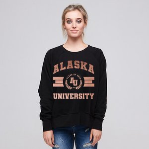 ALASKA UNIVERSITY BLACK AND ROSEGOLD