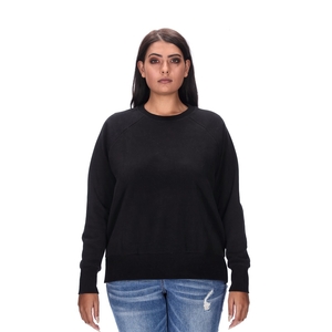 LYNETTE PLUS BLACK SWEATER BLANK