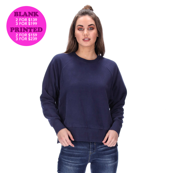 LYNETTE NAVY SWEATER BLANK