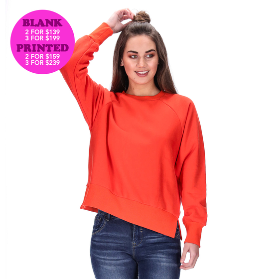 LYNETTE ORANGE SWEATER BLANK