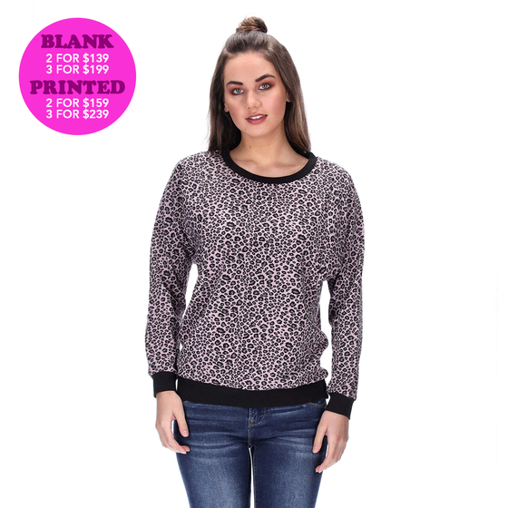 OLIVIA LILAC LEOPARD SWEATER BLANK