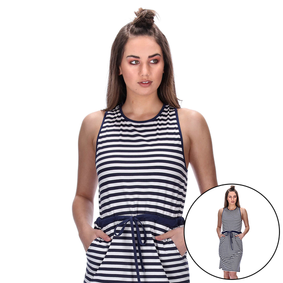 VERA DRESS NAVY STRIPE BLANK