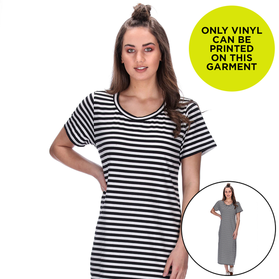 GENEVIEVE DRESS STRIPES BLANK