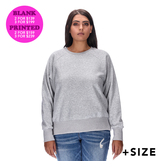 LYNETTE PLUS GREY SWEATER BLANK